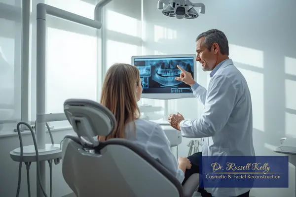 7 New Year Oral Health Habits for a Healthier Smile in 2026 Dr. Russell Kelly examining patient during preventive dental visit in Orange CA